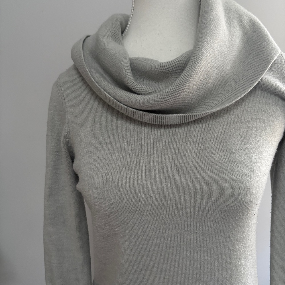 French Connection Light Gray Cowl Neck Sweater